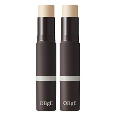 OBgE 台灣公司貨 自然遮瑕粉底棒 13g, 1號象牙白, 2個
