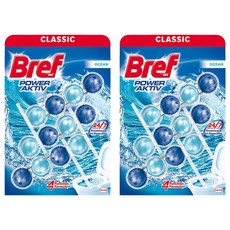 Bref 妙力 台灣公司貨 強力馬桶芳香清潔球 藍色 海洋香氛 3個, 150g, 2組