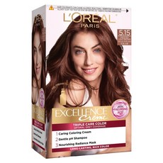 L'OREAL PARiS 巴黎萊雅 優媚霜三重護髮染髮霜 5.15, 巧克力棕色, 1個