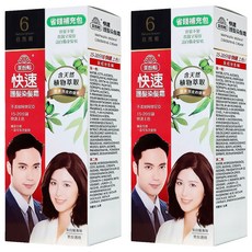美吾髮 快速護髮染髮霜 補充包, 6 自然褐, 2組