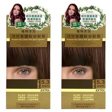 SOFEI 舒妃 洋甘菊護髮染髮霜 第一劑60ml + 第二劑90ml + 植物添加精露5ml + 染髮專用梳 + 染髮手套, 金銅棕 5.3, 2盒