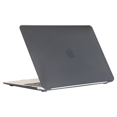 apent MacBook Air 15 M5 M4 M3 M2 霧面透明硬殼保護殼, 單一商品, 灰色半透明