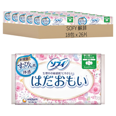 SOFY 蘇菲 量多日用衛生棉 蝶翼型, 21cm, 26片, 18包