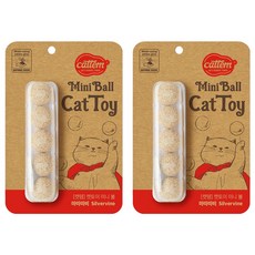 cattem 貓咪迷你球玩具 2cm 5入, 迷你球 木天蓼, 2個