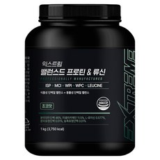 蛋白質&白胺酸平衡複合粉 巧克力口味, 1kg, 1個