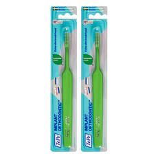 TePe 緹碧 植牙 矯正專用牙刷 綠/紅/藍/白 顏色隨機, 1隻, 2組