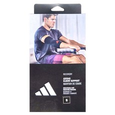 adidas 愛迪達 Recovery系列 肘關節用彈性透氣護套 ADSU-12427RD, 黑色, 1個