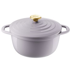 Tefal 特福 IH電磁爐適用Air雙耳鑄鐵鍋 法國薰衣草紫 1個 20cm