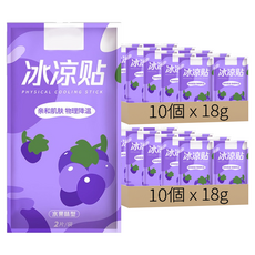 FANCY LIFE 清爽冰涼貼 葡萄味, 10個裝, 4組, 18g