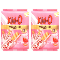 Kid-O 厚餡夾心酥 草莓風味, 91g, 2袋