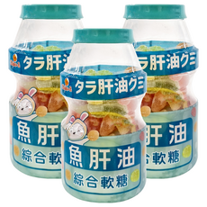 Chiao-E 巧益 卡哇伊 巧益魚肝油軟糖, 120g, 3瓶