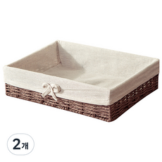 Seven Jip藤編矮籃子, 棕色, 2個