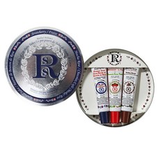 美國原裝Smith's Rosebud經典圓鐵禮盒 3條入 護唇膏組合 滋潤保濕 防乾裂, 玫瑰+草莓+摩卡玫瑰, 1盒