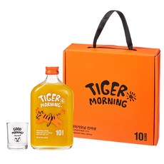 TIGER MORNING 薑汁飲 檸檬 生薑 薑黃 經典無糖 350ml + 酒 shot 餐具入門套組, 1套, 350g