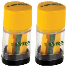 LYRA 黃桿鉛筆好幫手2合1, 2入, 黃色
