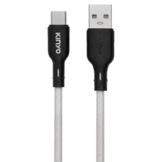 Kinyo USB-A/Type-C 磁吸秒收充電傳輸線 USB-C915 38g, 1m, 白色 + 黑色, 1條