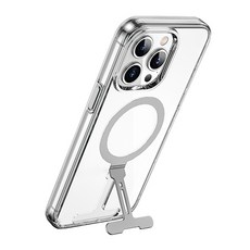 Wiwu 太空系列 智慧型手機 磁吸支架 手機殼 iPhone 15 MagSafe Compatible 防摔 防指紋 鏡頭加高 透明 TPU+PC+鋁合金 抗泛黃保固12個月