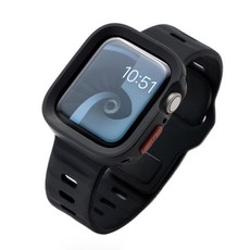 NUART Apple Watch 兼容矽膠雙色組合錶帶, 黑色, 1套