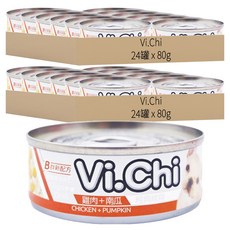 Vi.Chi 全犬種 經典 犬罐, 雞肉 + 南瓜, 80g, 48罐