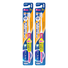 LION 獅王 Clinica 3排超緊湊普通型牙刷 超小頭 超薄刷頭 超細刷頸 彈力刷毛, 1入, 2支