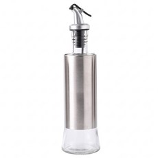 透明不鏽鋼玻璃調味瓶/油瓶 普通款, 300ml, 1個