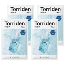 Torriden 玻尿酸保濕面膜 藍色 27ml, 1入, 4片