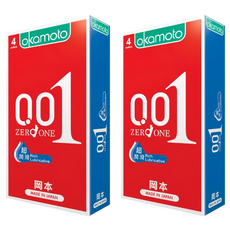 okamoto 岡本 001RL 超潤滑保險套, 2盒, 4個