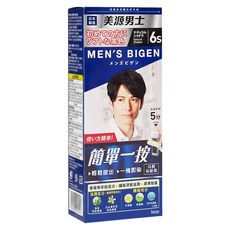 MEN'S BIGEN 美源男士 簡單一按染髮霜, 6S 柔黑色, 1組
