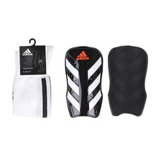 adidas 愛迪達 Santos孩童足球襪 + 腿部防護用品, 襪子顏色隨機+黑色/白色(CW5562)