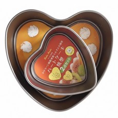 PEARL LIFE 珍珠金屬 Bake Maid 系列 可拆底矽膠處理心形蛋糕模2件組, 1組