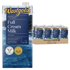 westgold威斯蘭 全脂保久乳, 12入, 1L
