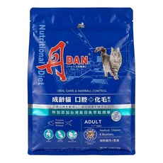 DAN 丹 成齡貓口腔 化毛球配方, 1個, 1.5kg, 海鮮雞肉藍莓