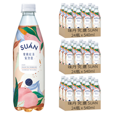 味丹 究.選 SUAN 蜜桃紅茶氣泡飲, 540ml, 72瓶
