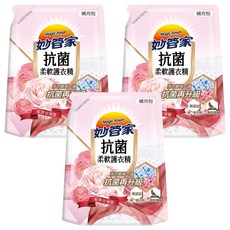 Magic Amah 妙管家 抗菌柔軟護衣精 精典玫瑰香 補充包, 1.8L, 3包