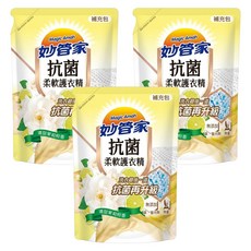 Magic Amah 妙管家 抗菌柔軟護衣精 補充包 清甜茉莉柑香, 1.8L, 3包