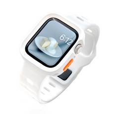 NUART Apple Watch 兼容錶帶 矽膠雙色組合, 白色, 1套