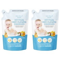 YOrSUn 悠森兒 奶瓶蔬果洗潔精補充包, 600g, 2包