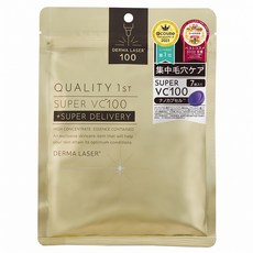 DERMA LASER Quality First 皇后面膜 VC100修護 金色, 1袋, 7片