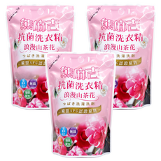 熊麻吉 抗菌洗衣精 補充包 浪漫山茶花, 1.8kg, 3包