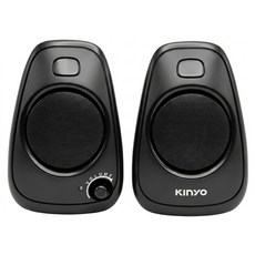 KINYO USB 多媒體音箱2件組 90 x 88 x 135mm 386g, US-207, 黑色