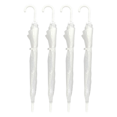 Life GONGyOU 彩虹透明拋棄式雨傘 4入