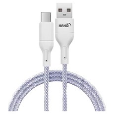 HANG 編織快充線 USB-TypeC R18, 紫色, 1條, 100cm