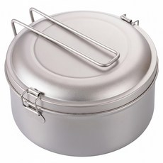 TEMPEST 純鈦便當盒 圓形夾層款 1350ml, 1支, 鈦本色