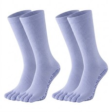 PORA BELLA YOGA SOCKS 運動防滑素色瑜珈五趾中筒襪 YG009