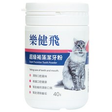 樂健飛 貓用寵物超級褐藻潔牙粉, 40g, 口腔, 1瓶