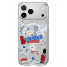 SwitchEasy 魚骨牌 Style M 防摔殼 iPhone 17 Pro MagSafe 倫敦印花 透明色