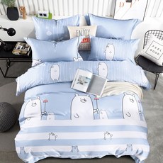 Pure One 台灣製 3M 吸濕排汗天絲 Tencel 加大床包鋪棉兩用被套組 加大床包(186 x 180cm) + 鋪棉兩用被套(210 x 180cm) + 枕套(75 x 45cm)