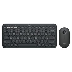 logitech 羅技 Pebble 2 Combo 無線藍牙鍵盤滑鼠組, YR0091 + MR0103, 石墨灰, Mini (Compact/60%/75%)