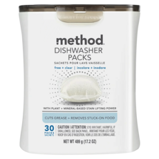 method 美則 潔淨三效聰明洗碗球 無香料 30個, 489g, 1罐