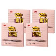 3M Post-it 利貼 狠黏橫格便條紙 640S-4 4 x 4, 橘色, 90張, 4本